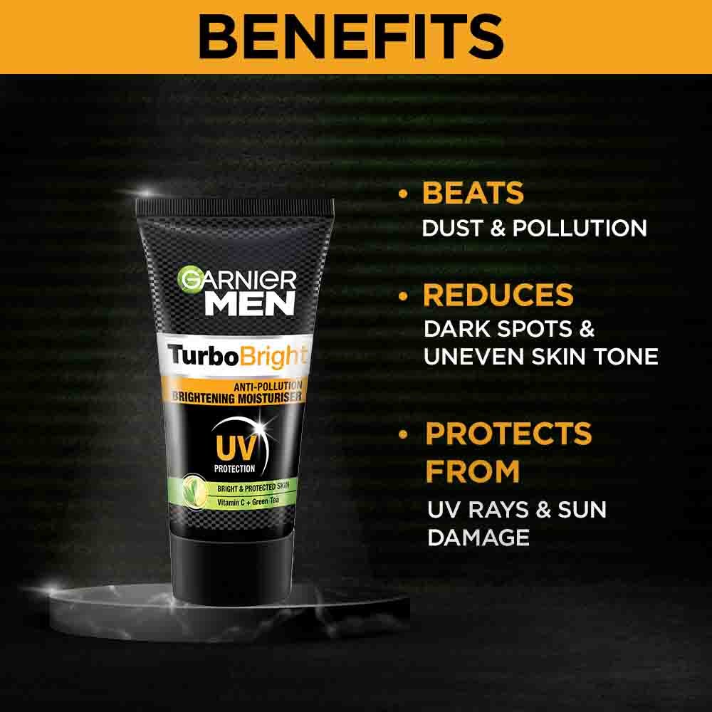 TurboBright Anti Pollution Brightening moisturiser, Benefits
