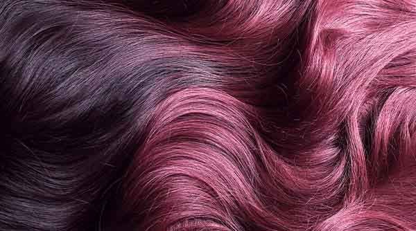 lilac hair tips on brown hair