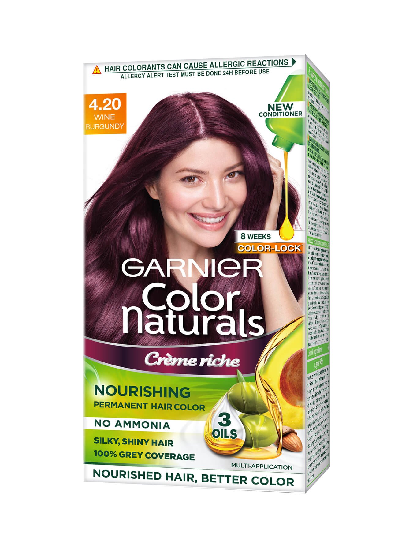 Buy Garnier Color Naturals Shade 4.2 Wine Burgundy Hair ...